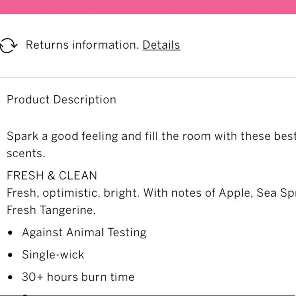 💗VS PINK FRESH & CLEAN SCENTED CANDLE - Picture 5 of 5